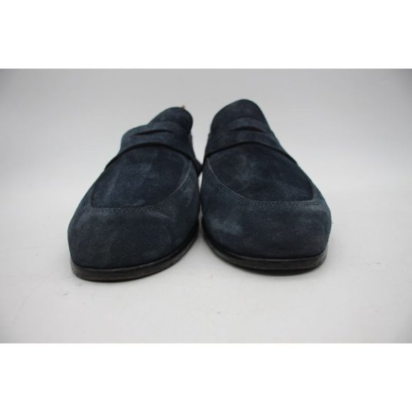 Harrys of London Tassel Loafer Men's Size 42 US 8 Navy Suede Made In Italy - Picture 7 of 13